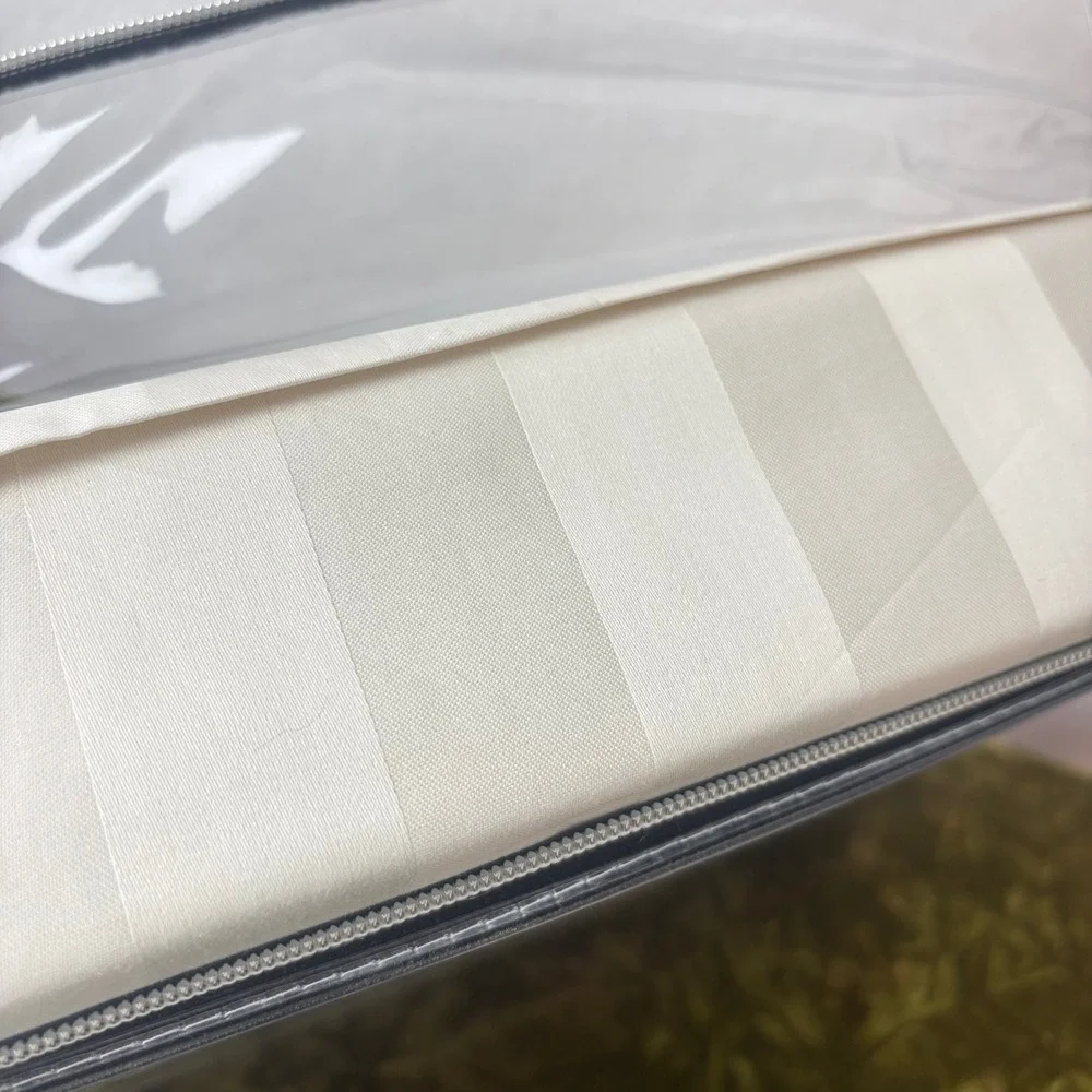 Damask Stripe Sheet Set Luxury Sateen Bedding Collection Ivory Cream New